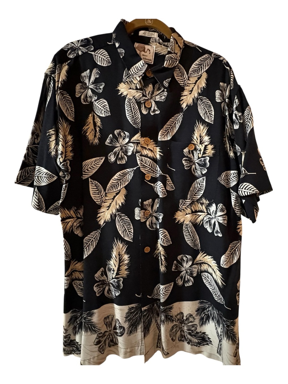 Marc Edwards Floral Hawaiian Button Up Shirt Men's XL Short Sleeve EUC